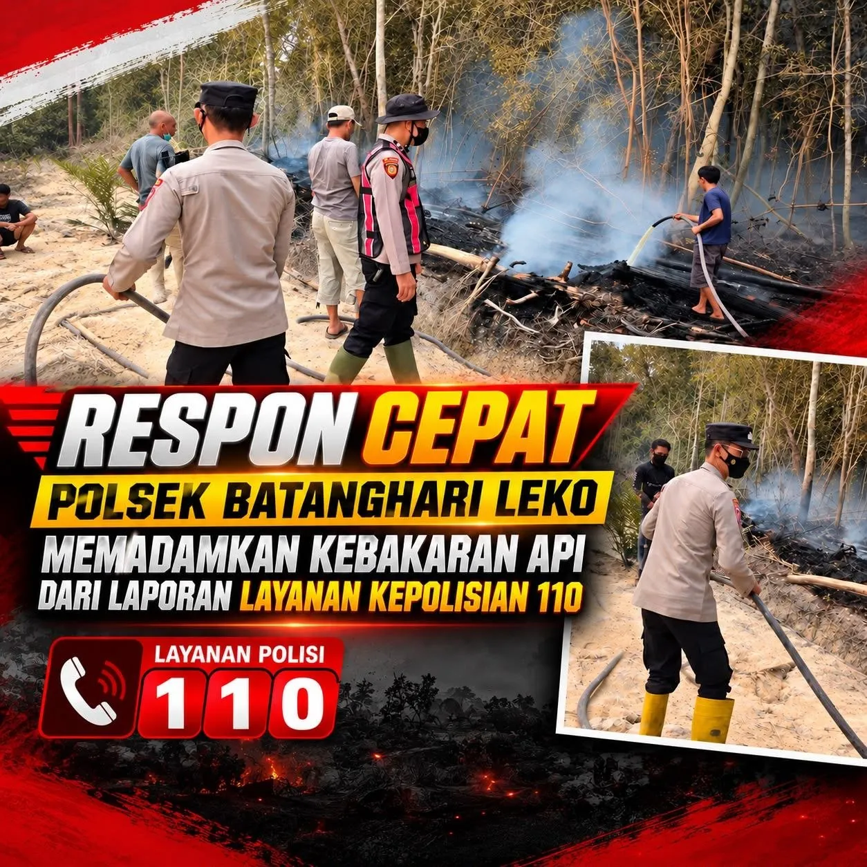 Polsek Batanghari Leko Koordinasikan Penanganan Kebakaran Lahan dengan Kecamatan — foto 1